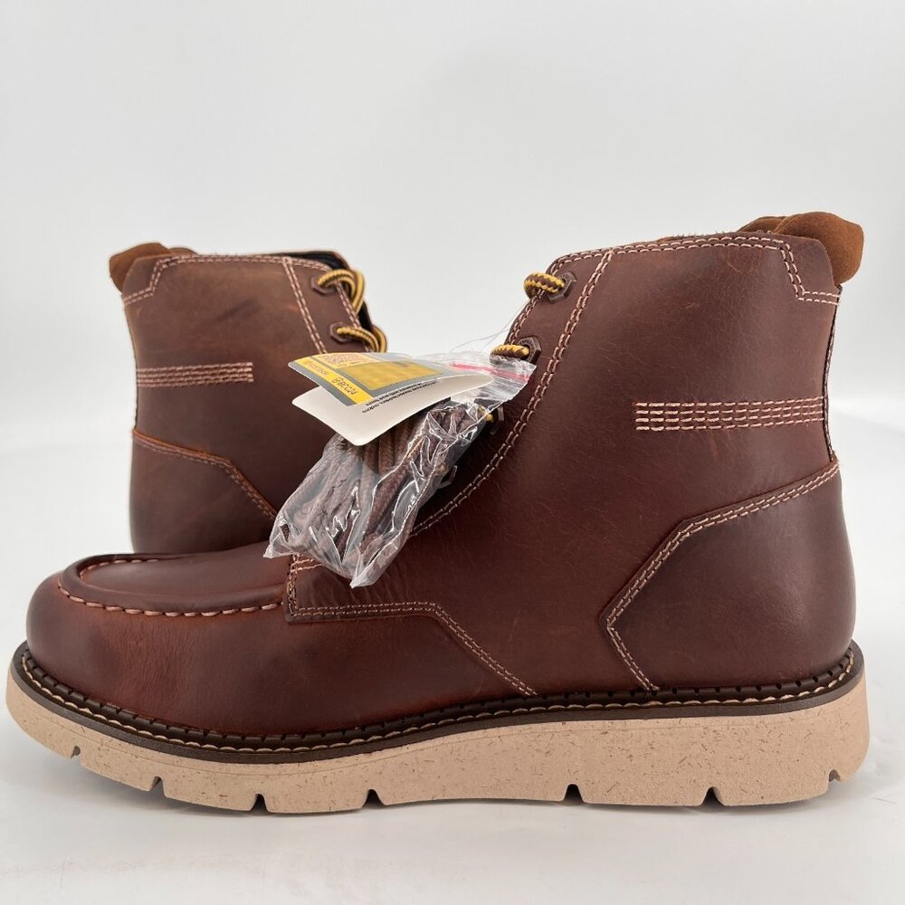 CAT Mens Covert Round Toe Lace up Boots Brown Size 11.5M New In Box - Picture 8 of 16